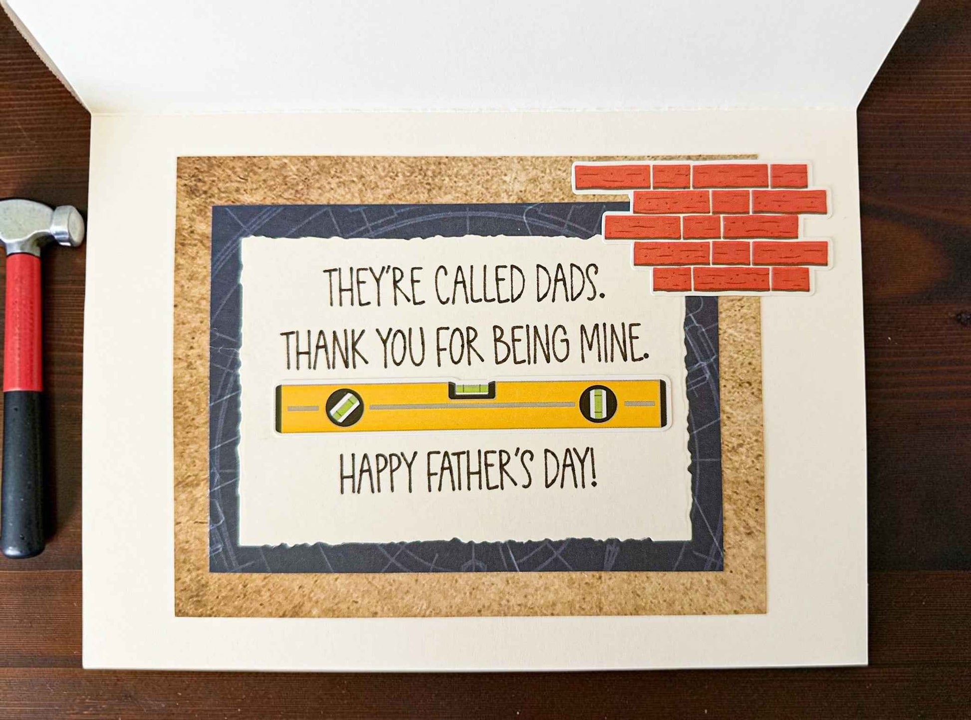 Farmhouse Whimsy Father's Day house greeting card featuring a charming house illustration and heartfelt message.