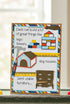 Farmhouse Whimsy Father's Day Builder Card featuring colorful construction-themed illustrations on a greeting card.