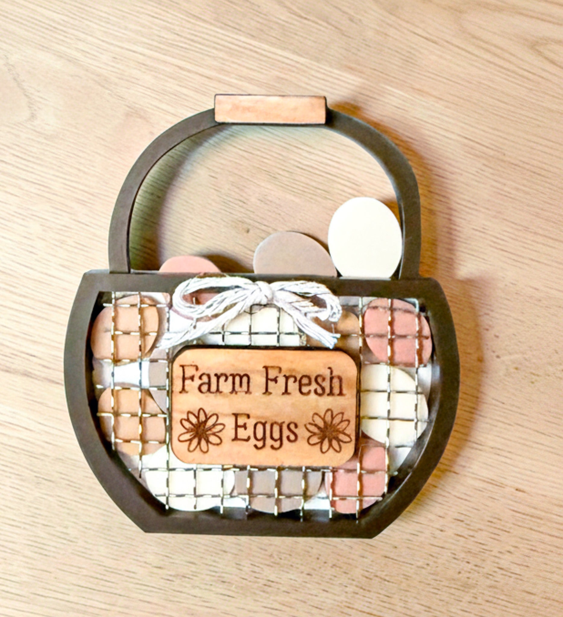 Chicken and Egg Basket Magnet Set basket