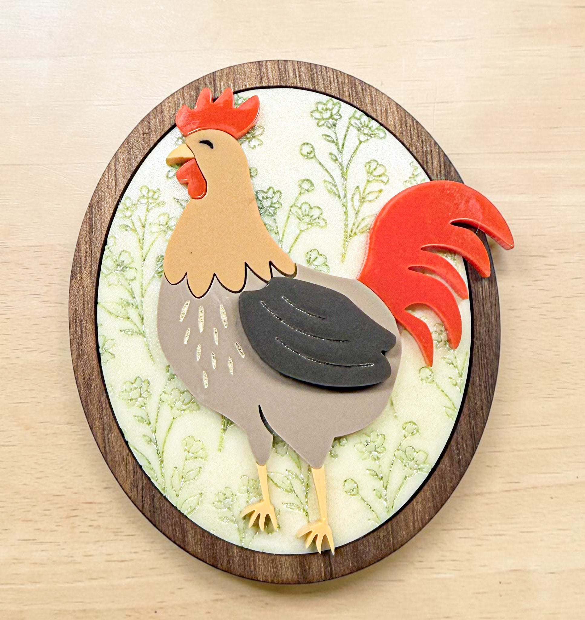 Chicken and Egg Basket Magnet Set chicken