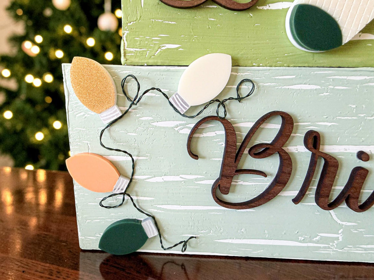 Merry & Bright Christmas Tier Blocks