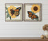 Monarch Butterfly & Sunflower Wall Art horizontal