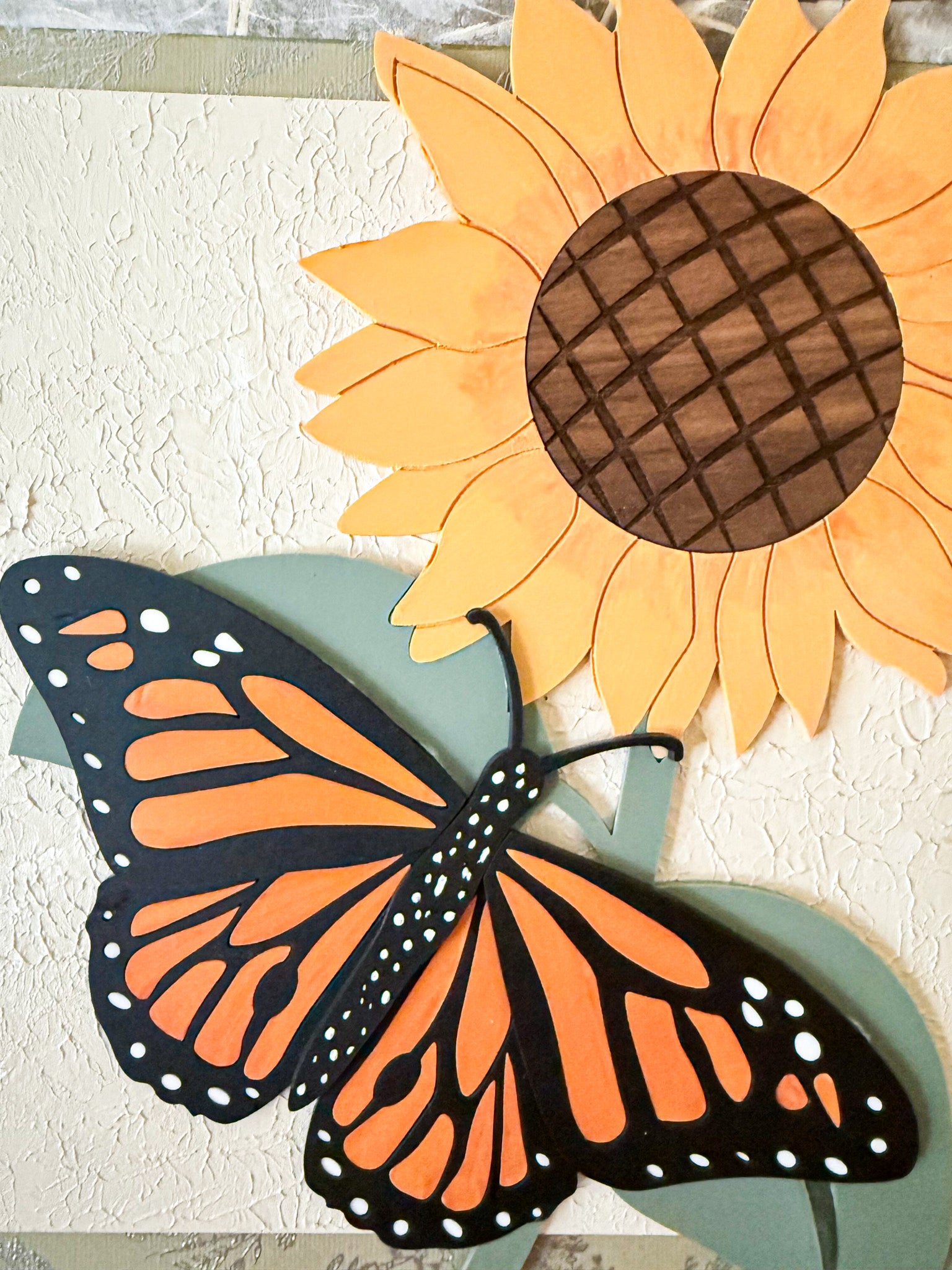 Monarch Butterfly & Sunflower Wall Art butterfly