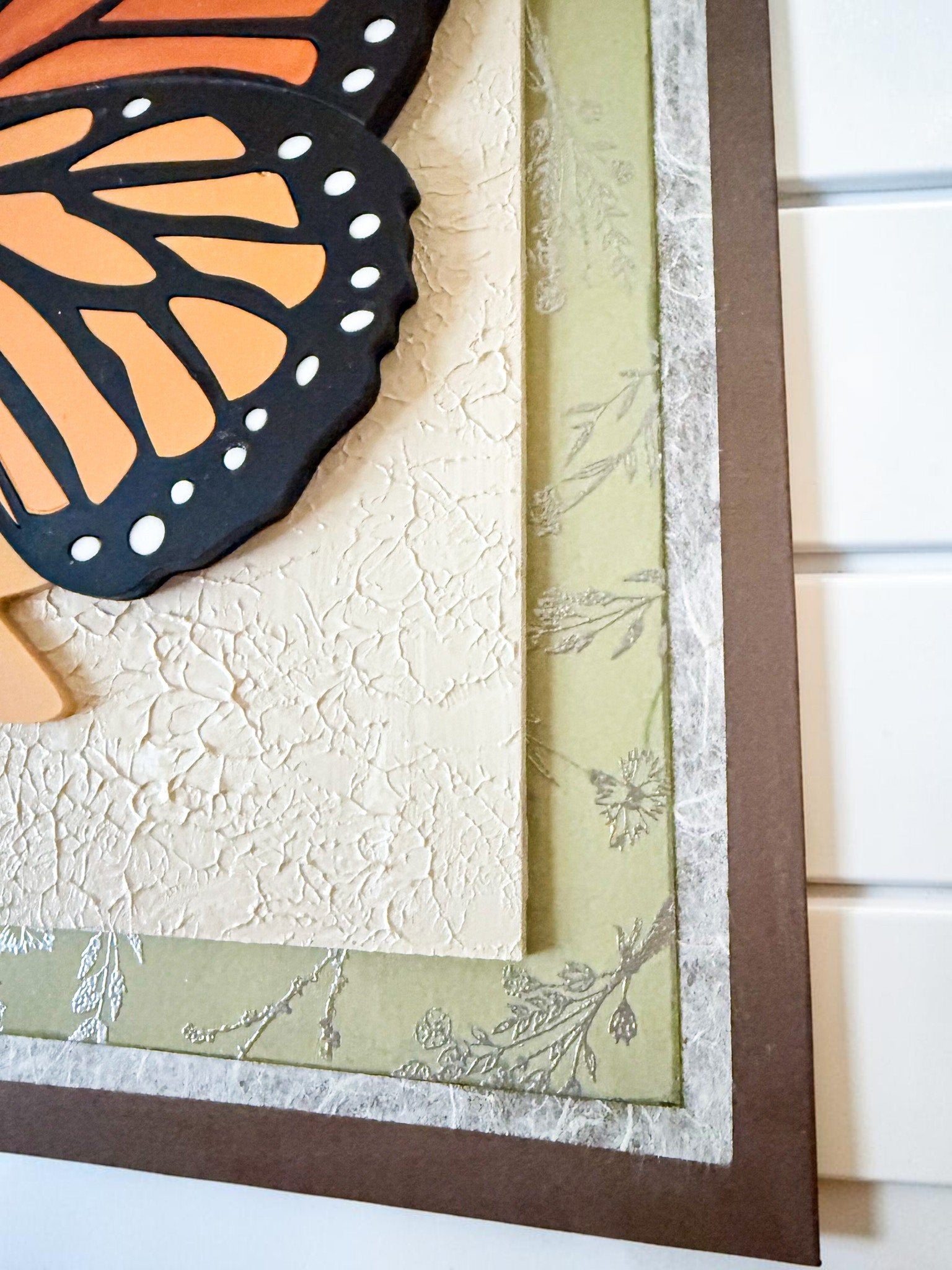Monarch Butterfly & Sunflower Wall Art corner