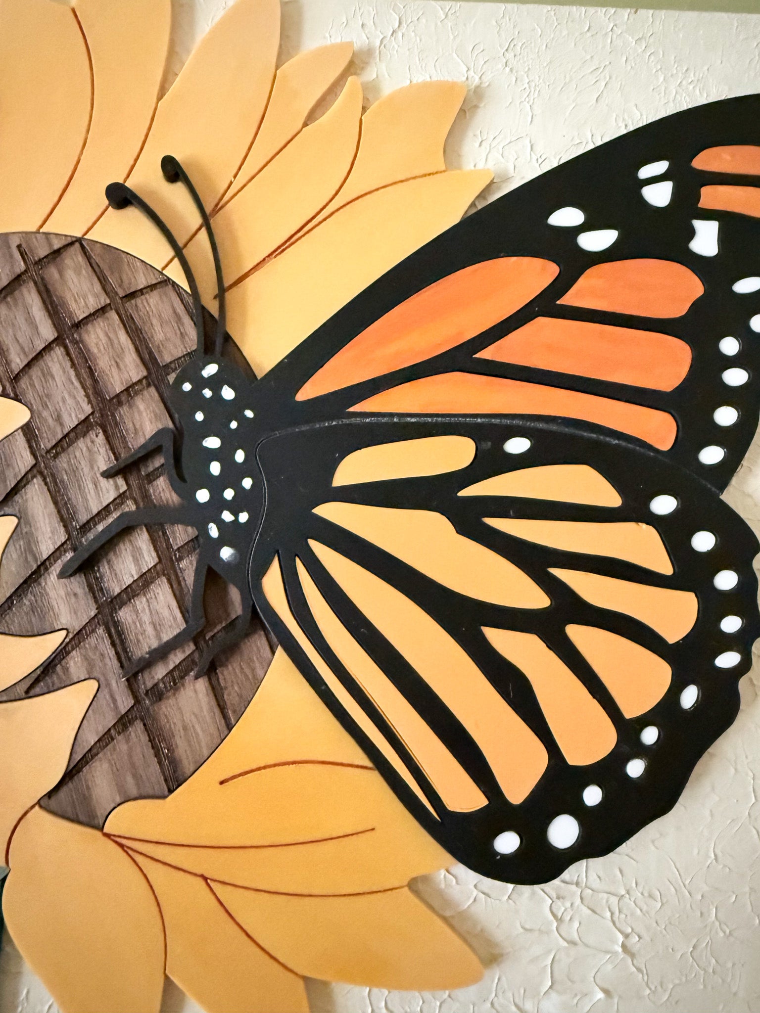 Monarch Butterfly & Sunflower Wall Art profile