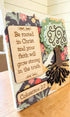 Farmhouse Whimsy Tree Roots Mini Table Top Sign showing a rustic wooden sign with tree root design for home decor.