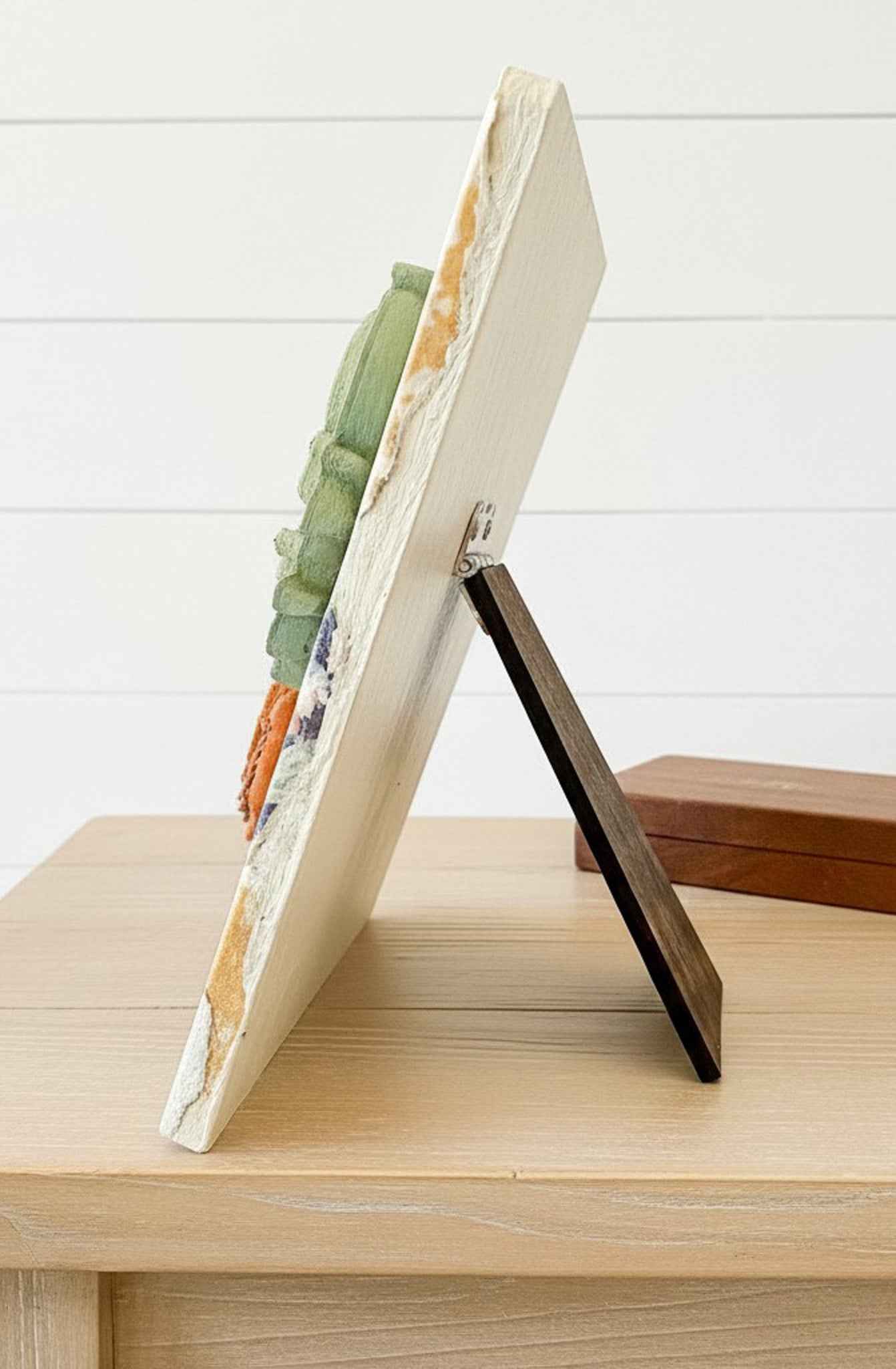 Farmhouse Whimsy Tree Roots Mini Table Top Sign with easel, rustic decor accent featuring natural wood design.