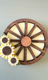 Farmhouse Whimsy windmill and wagon wheel magnet set showing detailed metal farmhouse-themed magnets on a flat surface.