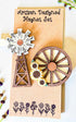 Farmhouse Whimsy Windmill and wagon wheel magnet set featuring detailed metal designs for farmhouse decor.