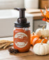 fall farmhouse mason jar soap dispenser cinnamon front