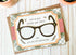 Humorous birthday greeting card featuring glasses design from Farmhouse Whimsy, perfect for celebrating with a fun, masculine touch.