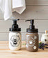 Cream and black Honey Bee Mason Jar soap pump by Farmhouse Whimsy, featuring a vintage-style glass soap jar with a liquid pump.