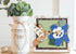 Hummingbird and Columbine flower wall art by Farmhouse Whimsy, featuring colorful hummingbird and vibrant flower design for wall decor.