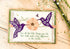 Hummingbird floral birthday greeting card by Farmhouse Whimsy featuring colorful hummingbird and floral design on greeting card.